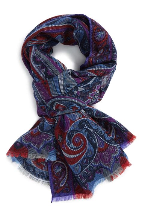 Etro Paisley Wool And Silk Scarf Nordstrom