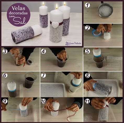 C Mo Decorar Velas Con Sal Paso A Paso Velas Decoradas Como Decorar