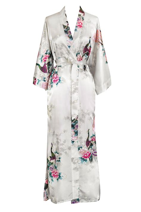 KIM ONO Long Kimonos Satin Robe For Women Womens Kimono Robes Floral