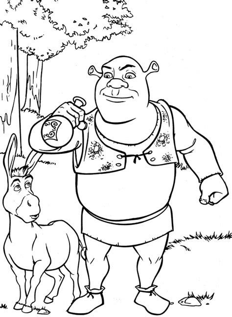 Once upon a time, in a swamp, there lived an ogre named shrek…. shrek kleurplaat | Páginas para colorir da disney, Shrek ...