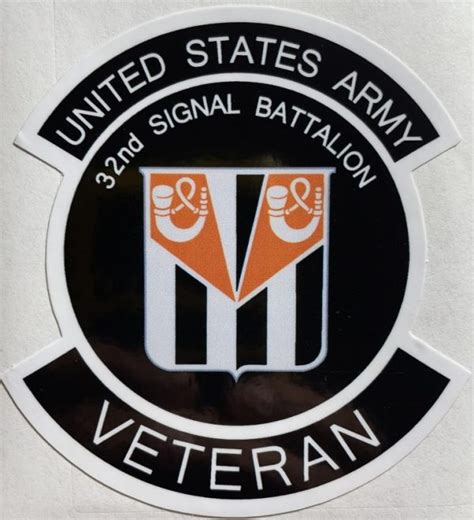 Us Army 32nd Signal Battalion Veteran Sticker Decal Patch Co