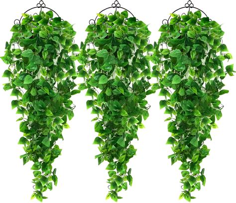 Ageomet 3pcs Artificial Hanging Plants 36ft Fake Ivy Vine Fake