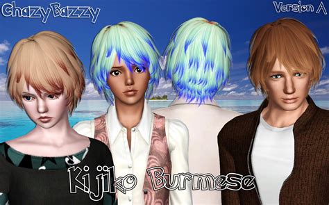 Kijiko S Burmese Hairstyle Retextured By Chazy Bazzy Sims 3 Hairs
