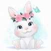 Cute Baby Bunny Clipart Birthday