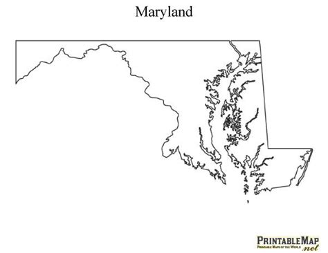 Printable Map Of Maryland State Map Of Maryland Map Quilt