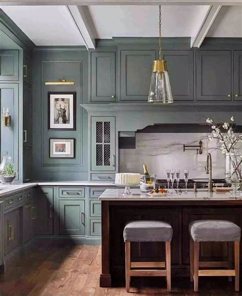 The Fresh Appeal Of Green Cabinets Classic Casual Home In 2021