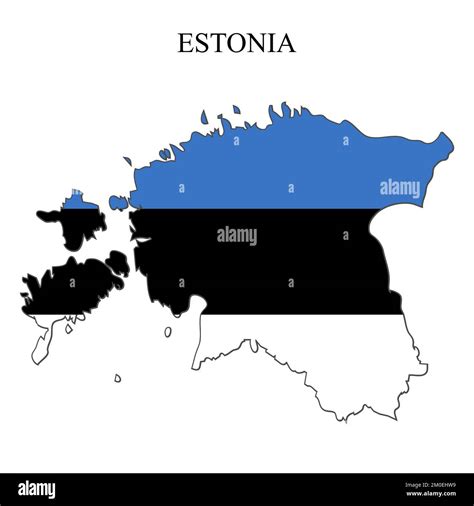 Estonia Europe Map Stock Vector Images Alamy
