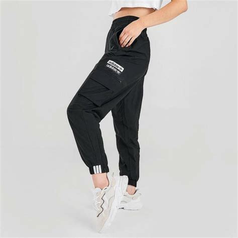 Adidas Originals Womens Baloon Cargo Pants Size M Black Fl9103 For