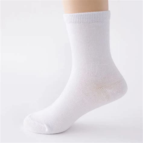 Spring White Kid Socks 5pairslot Baby Style Solid Thin Soft Cotton