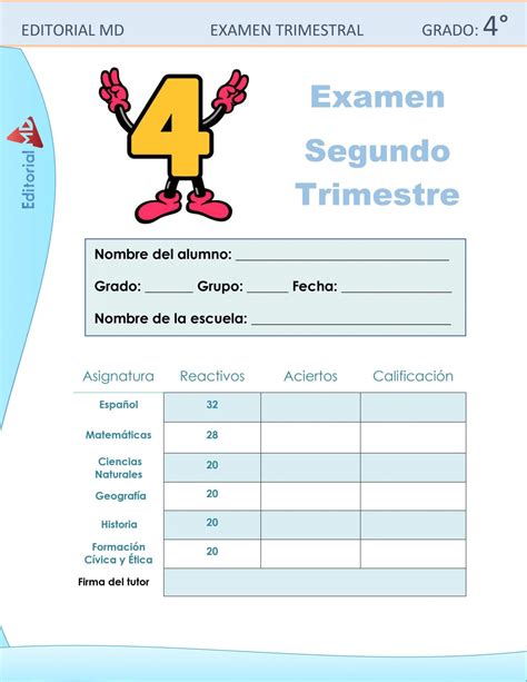 Examen Trimestral Cuarto Grado 2022 Con Respuestas Theneave Reverasite