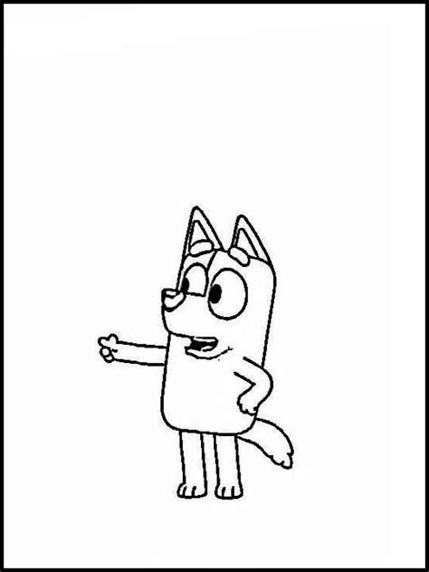 Cartoon Drawing Bluey Coloring Pages