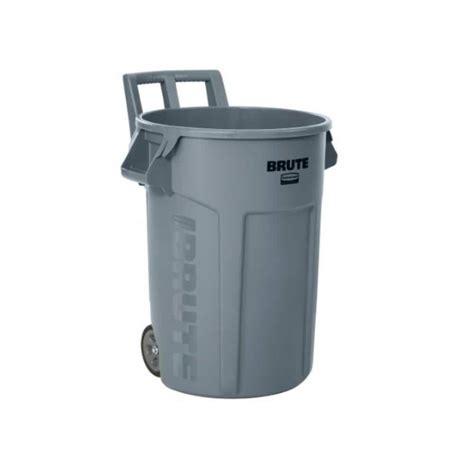 Rubbermaid Commercial Products Brute 32 Gal Grey Round Vented Wheeled