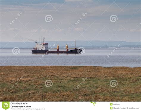 Cargo Ship In Bristol Channel, England Royalty Free Stock Photography ...
