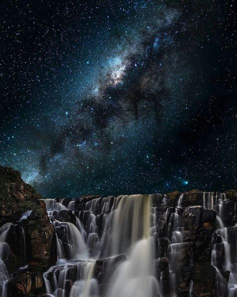 Pin By Vickie Brown On Space Night Sky Photography Waterfall Photo