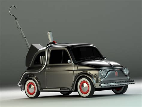 Fiat 500 Back To The Future Download Free 3d Model By Julien Dupays