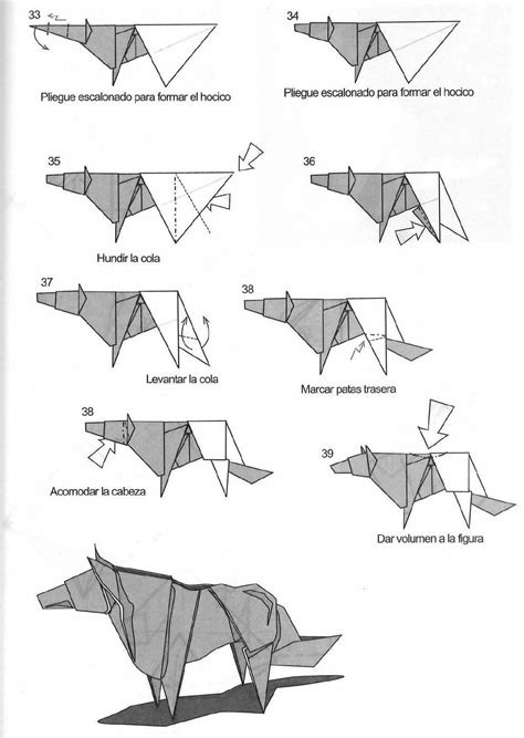 Easy Origami Wolf Instructions Nakashima Jonakashima Paper Craft