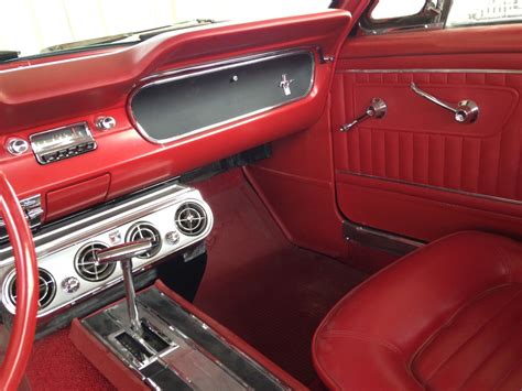 1965 Ford Mustang Base 47l Original Red Interior Black Exterior