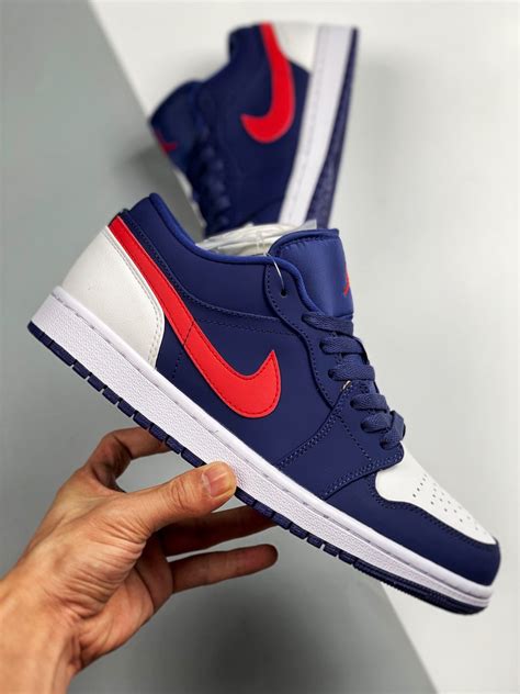 Air Jordan 1 Low “usa” Navy Bluewhite Red Cz8454 400 For Sale