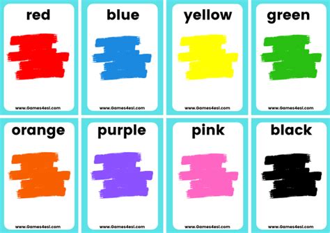 Free Printable Flashcards Large And Small To Teach Colors In English