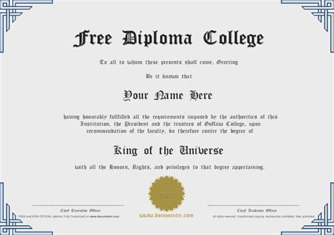 11 Free Printable Degree Certificates Templates Phd Certificate