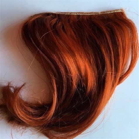 Copper Red Auburn Clip In Human Hair Extensions Bangs Fringe Red Hair Extensions Auburn Hair