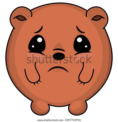 Sad Taddy Bear Cartoon Illustration Bear Stock Vector Royalty Free