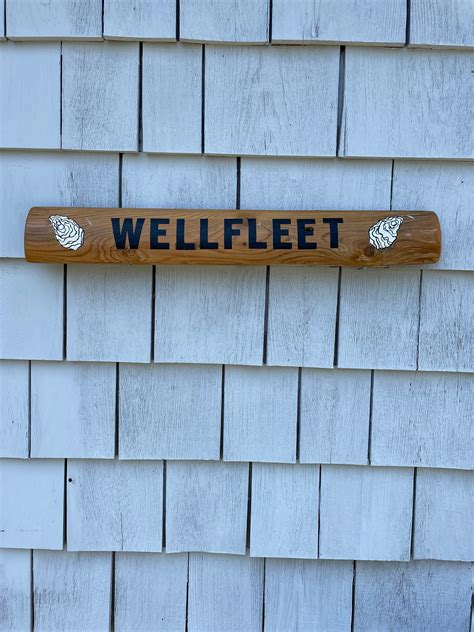 Cape Cod Wellfleet Hand Painted Sign With Oysters Etsy New Zealand