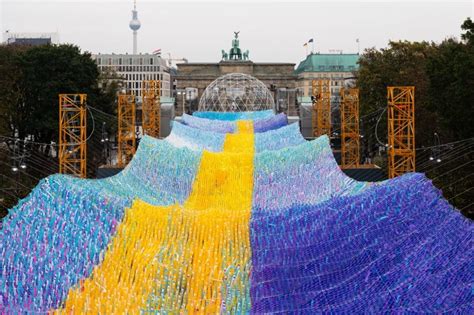 Gigantic Art Installation Of 120000 Colourful Ribbons Streamed The