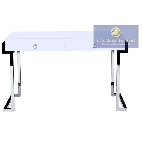 BA213 Modern Computer Desk | Best Master Furniture Color Stainless Steel