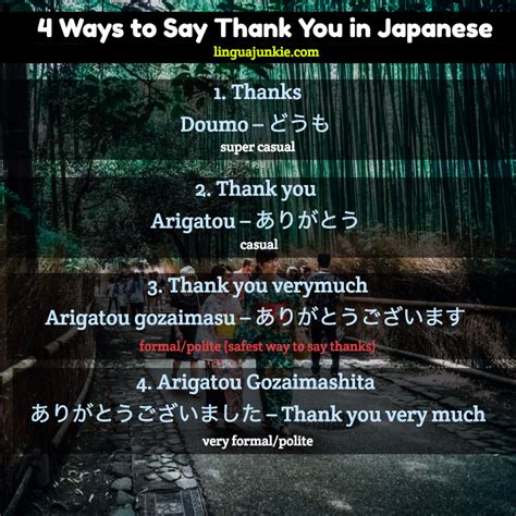 25 august, 2009 • 4 comments. 101 Ways - How to Say Thank You in Japanese (AUDIO)