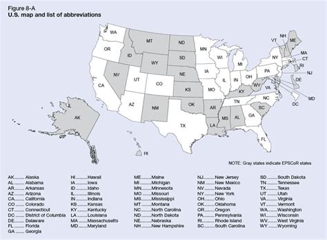 United States Map With State Abbreviations World Map
