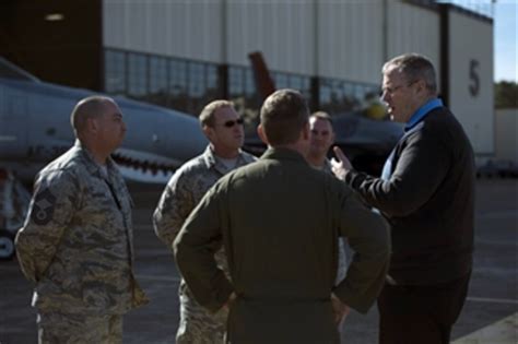 Deputy Defense Secretary Bob Work Speaks With Airmen On Tyndall Air