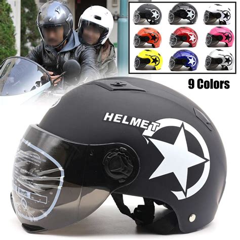 Motorcycle Helmets Half Open Face Electric Bicycle Helmet With Dual