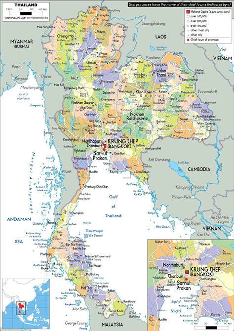 Bản đồ thông tin Thái Lan năm 2023 Thailand Map แผนทประเทศไทย