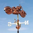 Copper weathervanes: Medium copper motorcycle weathervane