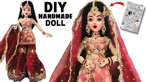 How To Make Barbie Doll At Home Diy Barbie Doll Doll Dress Barbie