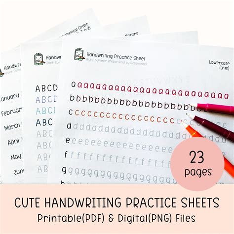 Printable Cute Handwriting Practice Sheets Printable Form Templates