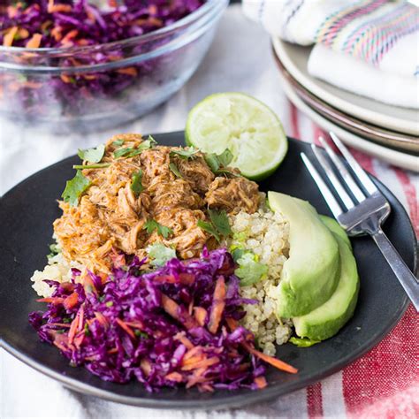 A bowl of fresh berries complements the smoky flavor of the meat by infusing your meal with a hint of sweetness. Healthier Slow Cooker Pulled Pork | (Cooking for) Kiwi & Bean