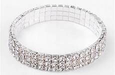 rhinestone bracelets silver women bracelet elastic fashion stretch jewelry exquisite crystal wedding 11mm row bangles