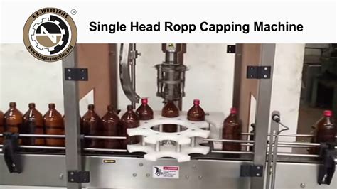 Single Head ROPP Capping Machine For Big Glass Bottle YouTube