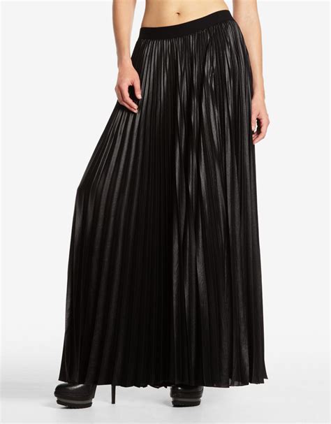 Bcbgmaxazria Dallin Sunburst Pleated Maxi Skirt In Black Lyst