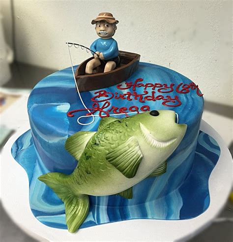 Gone Fishing Cake Fish Cake Fisherman Cake Gone Fishing Cake