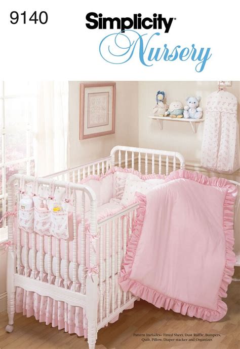 Scalloped crib rail cover sewing tutorial + pdf sewing pattern printable. Fitted Sheet, Dust Ruffle for Crib Sewing Pattern 9140 ...