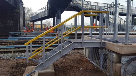 Prefabricated Grp Access Stairs For Railway Platform Evergrip