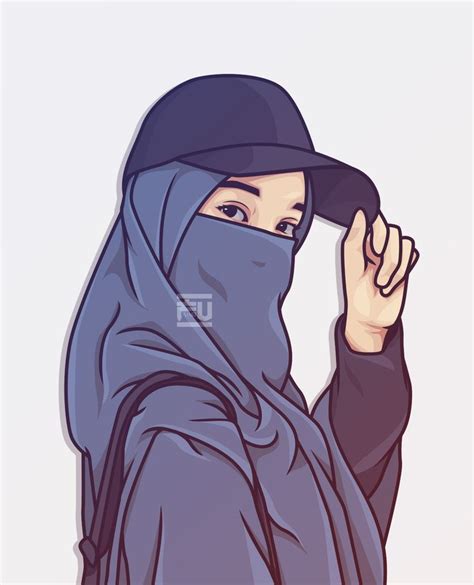Hijab Vector Ilustrasi Karakter Gambar Karakter Kartun Hijab