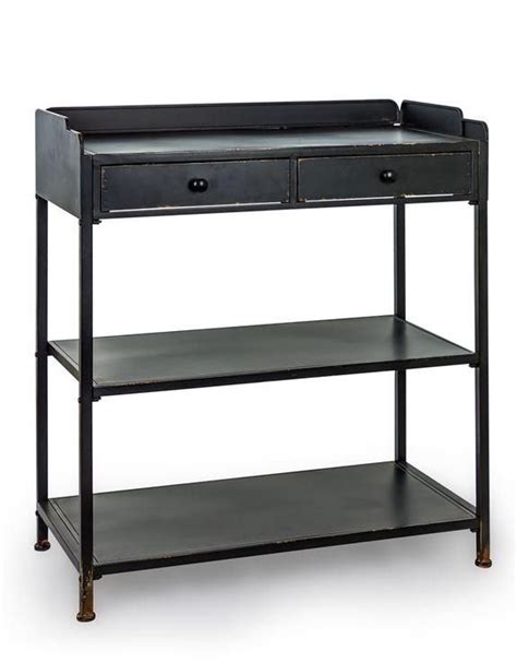 Stockists of out of the ordinary furniture, mirrors, lighting, accessories and decorative items. Black Metal Console Table with Shelves in 2020 | Black ...