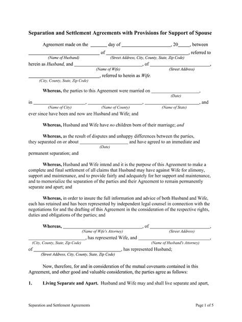 What Is A Property Settlement Agreement Form