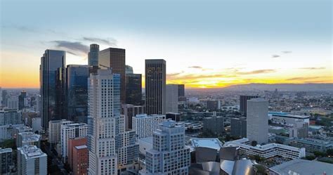 Premium Photo City Of Los Angeles Panoramic Cityscape Skyline Scenic