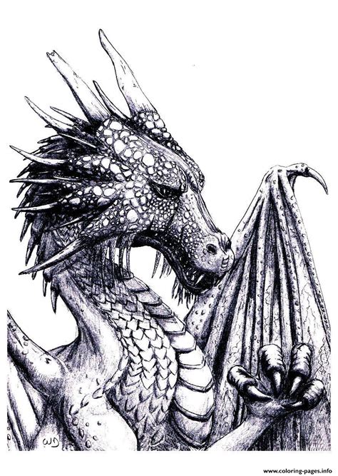 49 Beautiful Dragon Coloring Pages For Adults Png Colorist