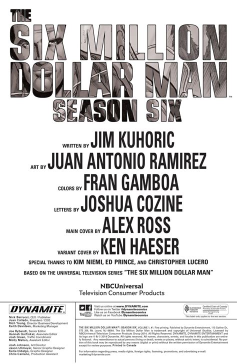 The Six Million Dollar Man Season Six Issue 1 Read The Six Million Dollar Man Season Six Issue